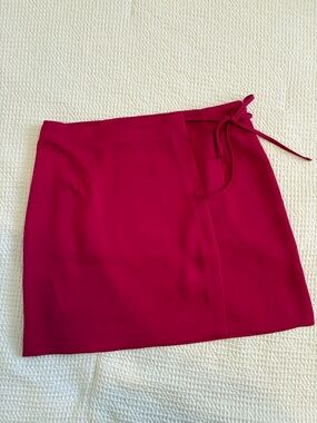 a new day Bright Fuchsia Wrap Mini Skirt, size S